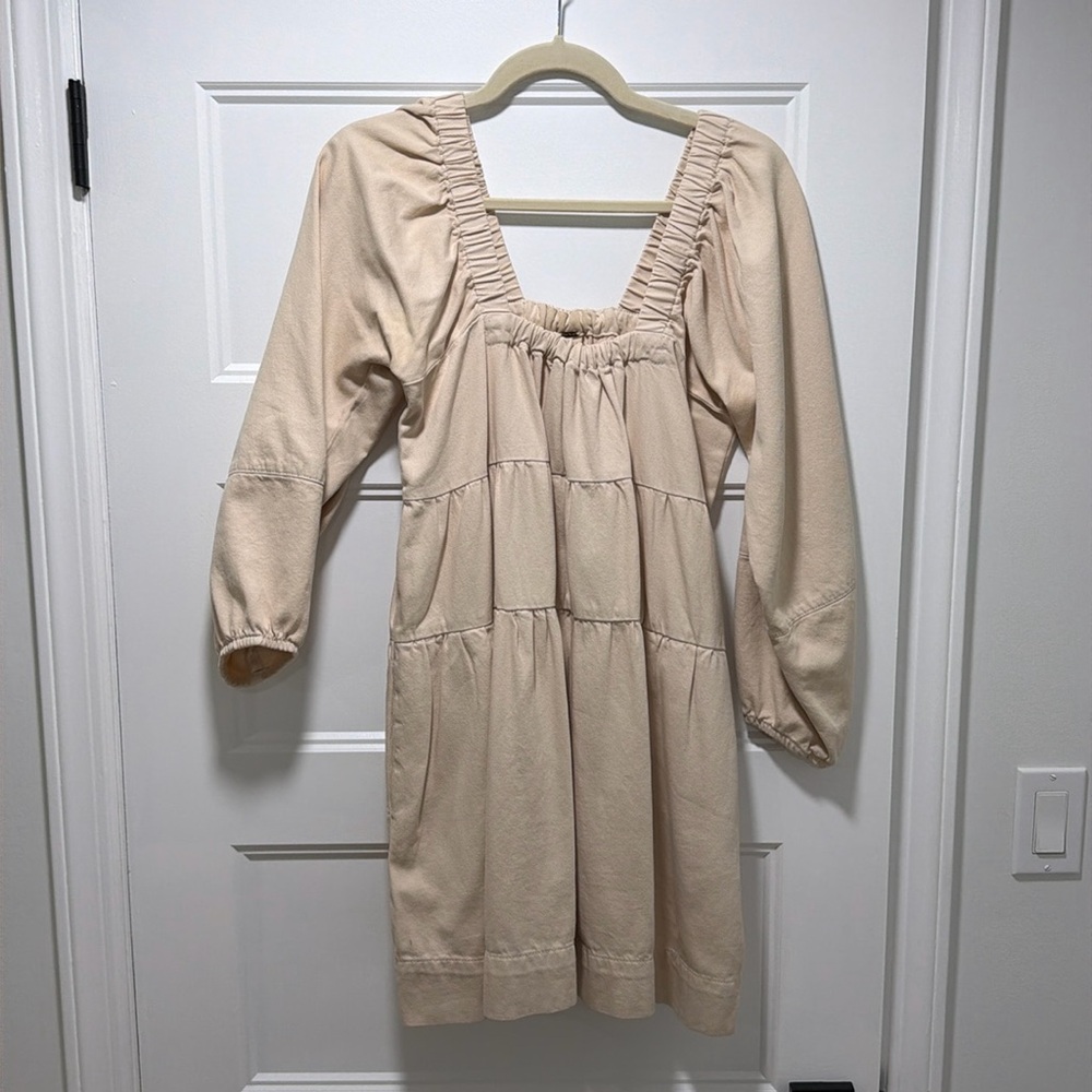 Free People Cream Mini Dress with Pockets